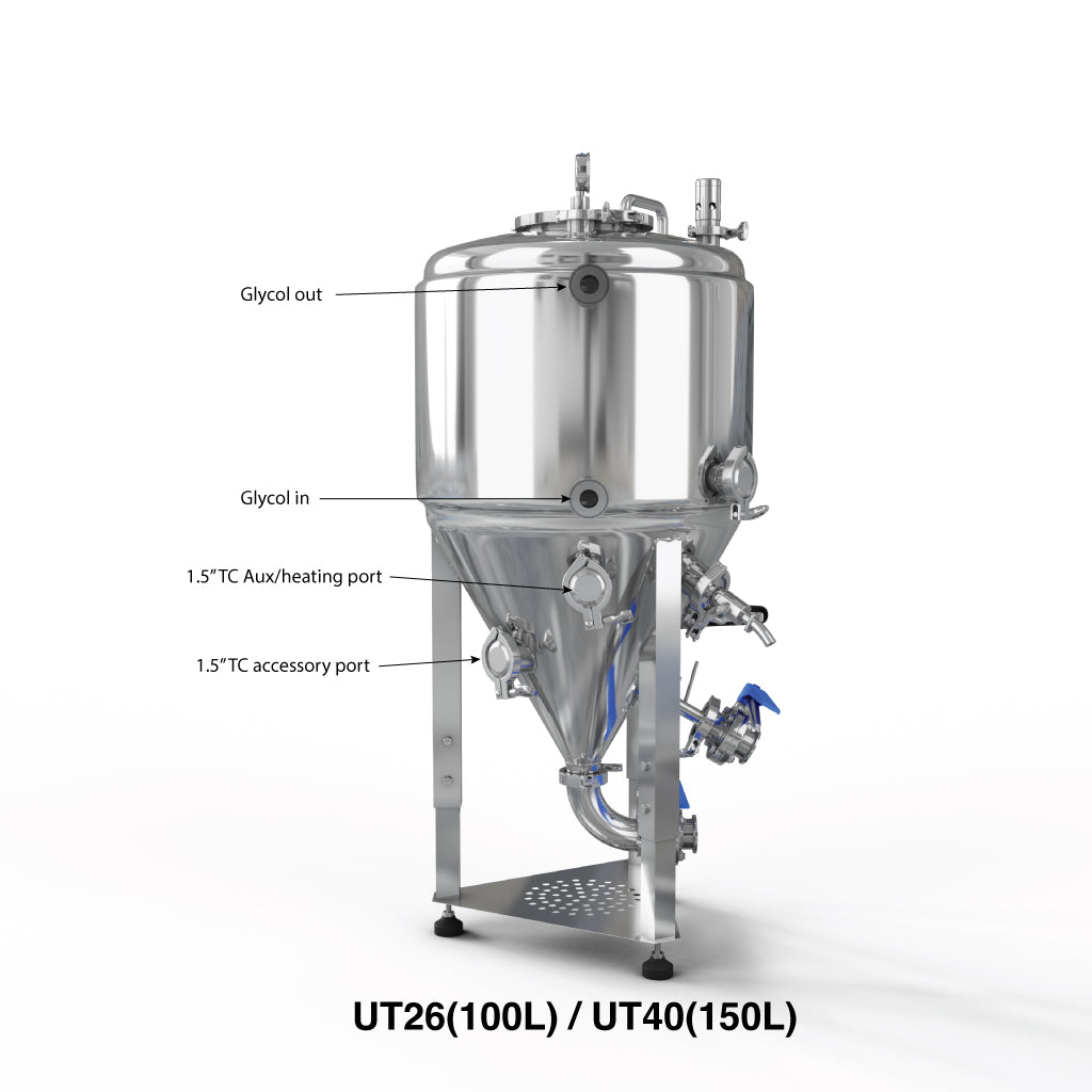 Unitank – 40 Gal (150L) Jacketed Conical Fermenter