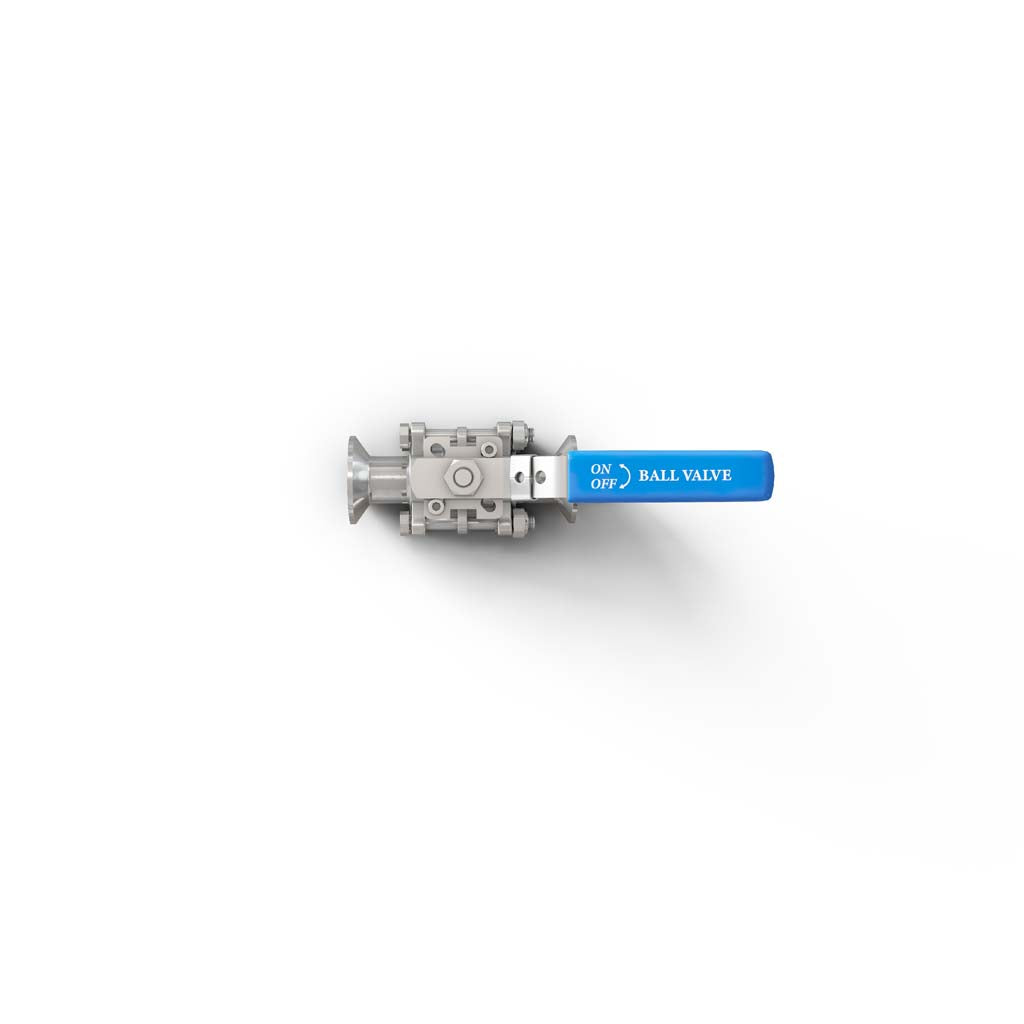 Robinet à tournant sphérique à trois pinces de 1,5 po