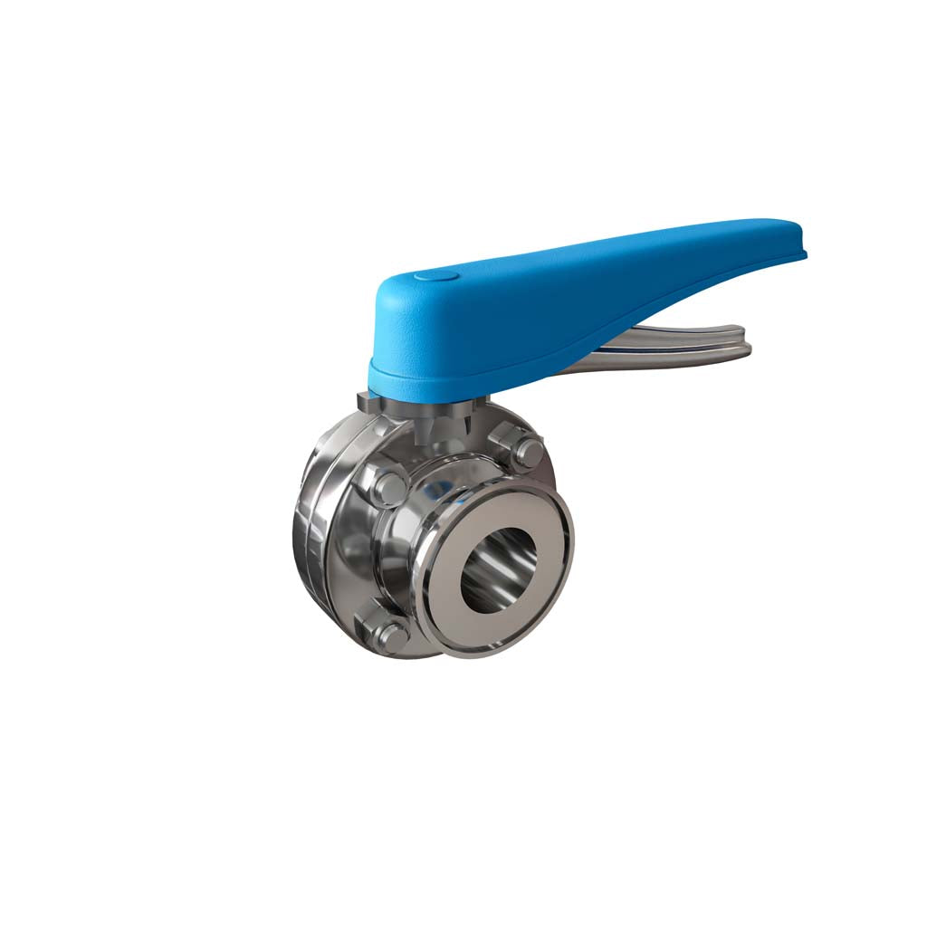 Tri-clamp butterfly valve