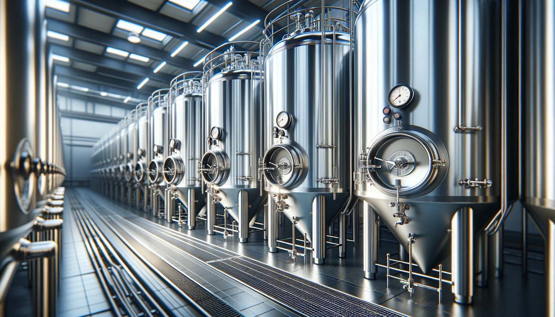 Row of conical fermenters