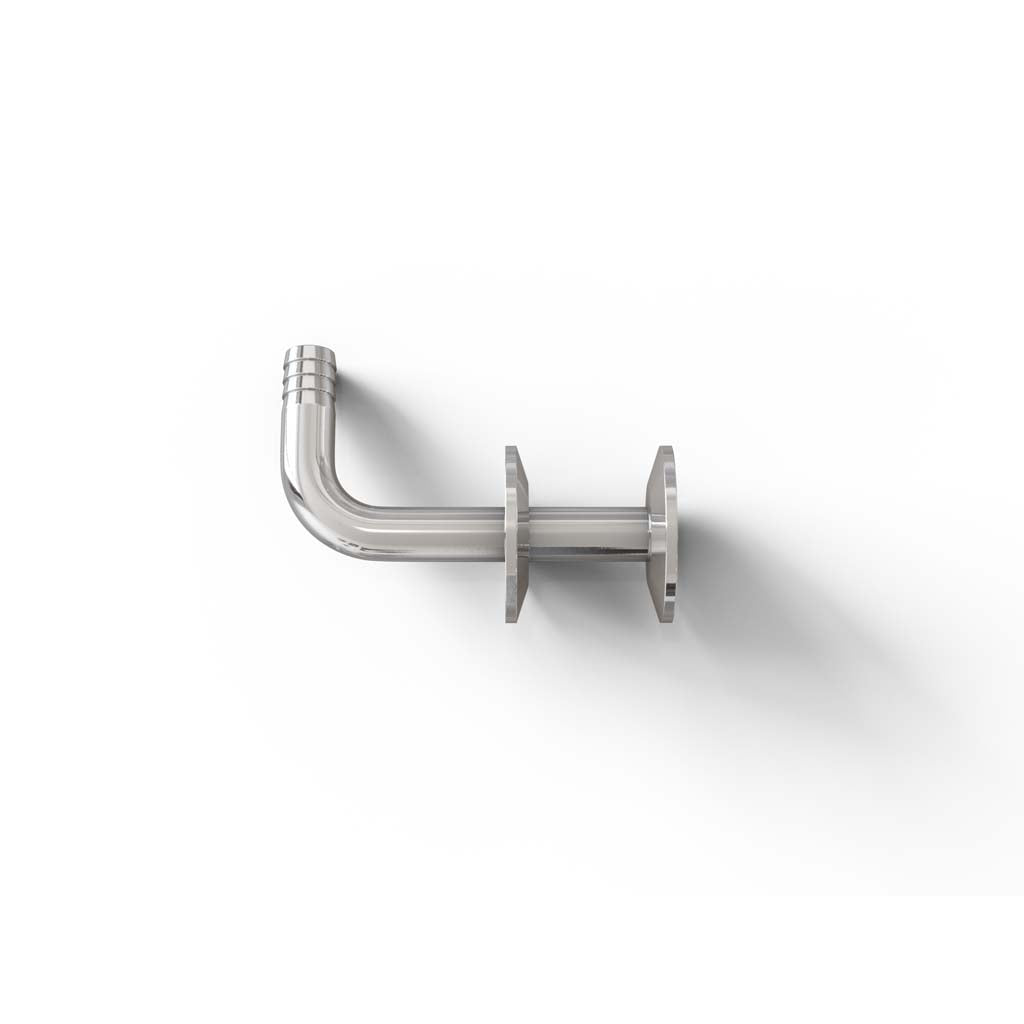 Raccord cannelé double Tri-Clamp 1,5" X 5/8" 90º – vue 3