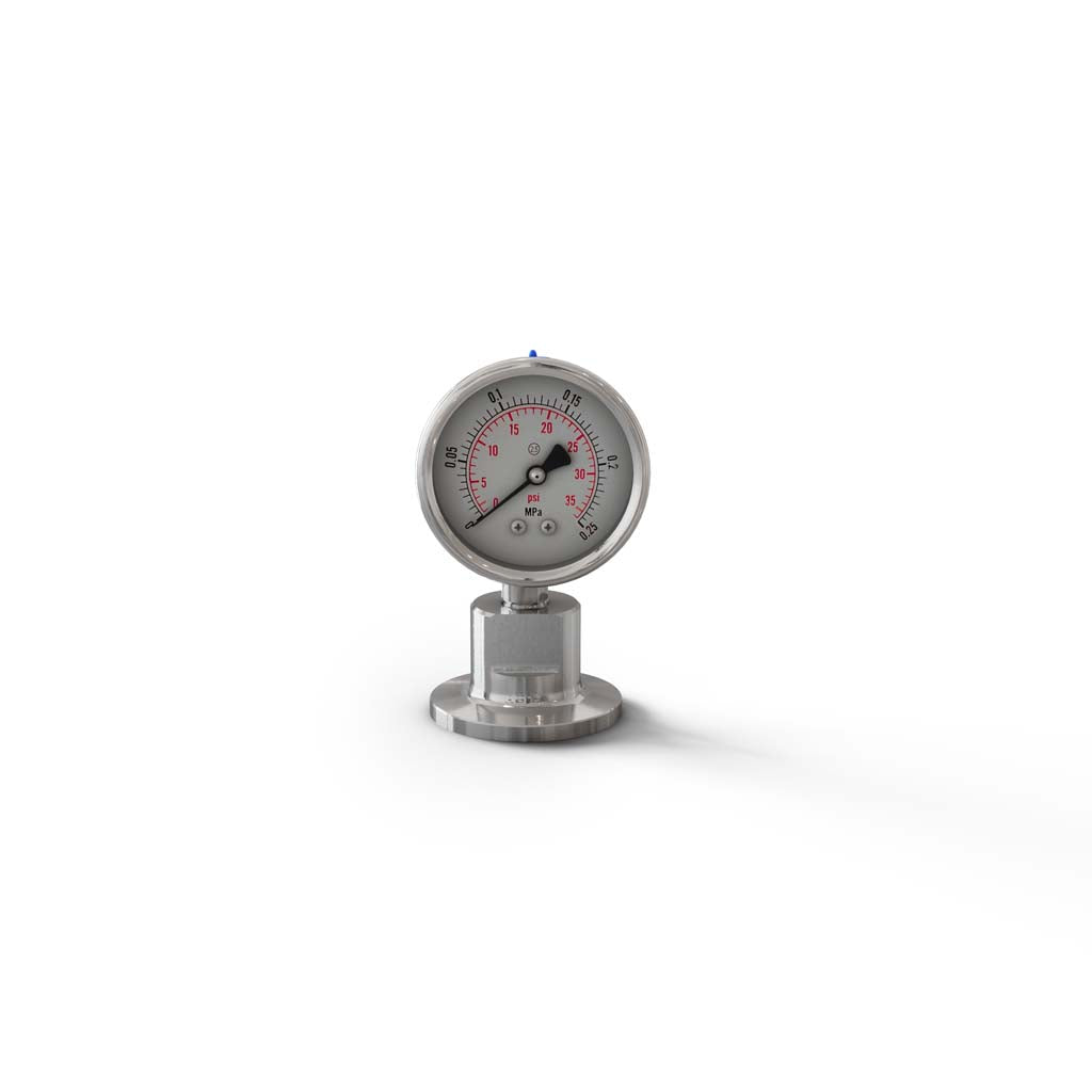 Manomètre à trois pinces 1,5" 25PSI 0,25MPa – vue 2